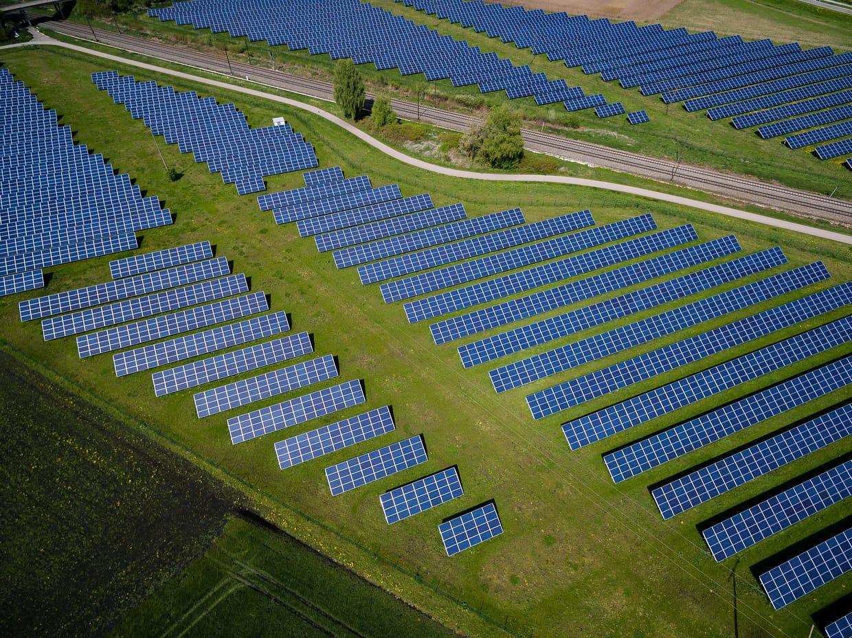 Solar panels field - Green Deal goals, SMEs and sustainable business models